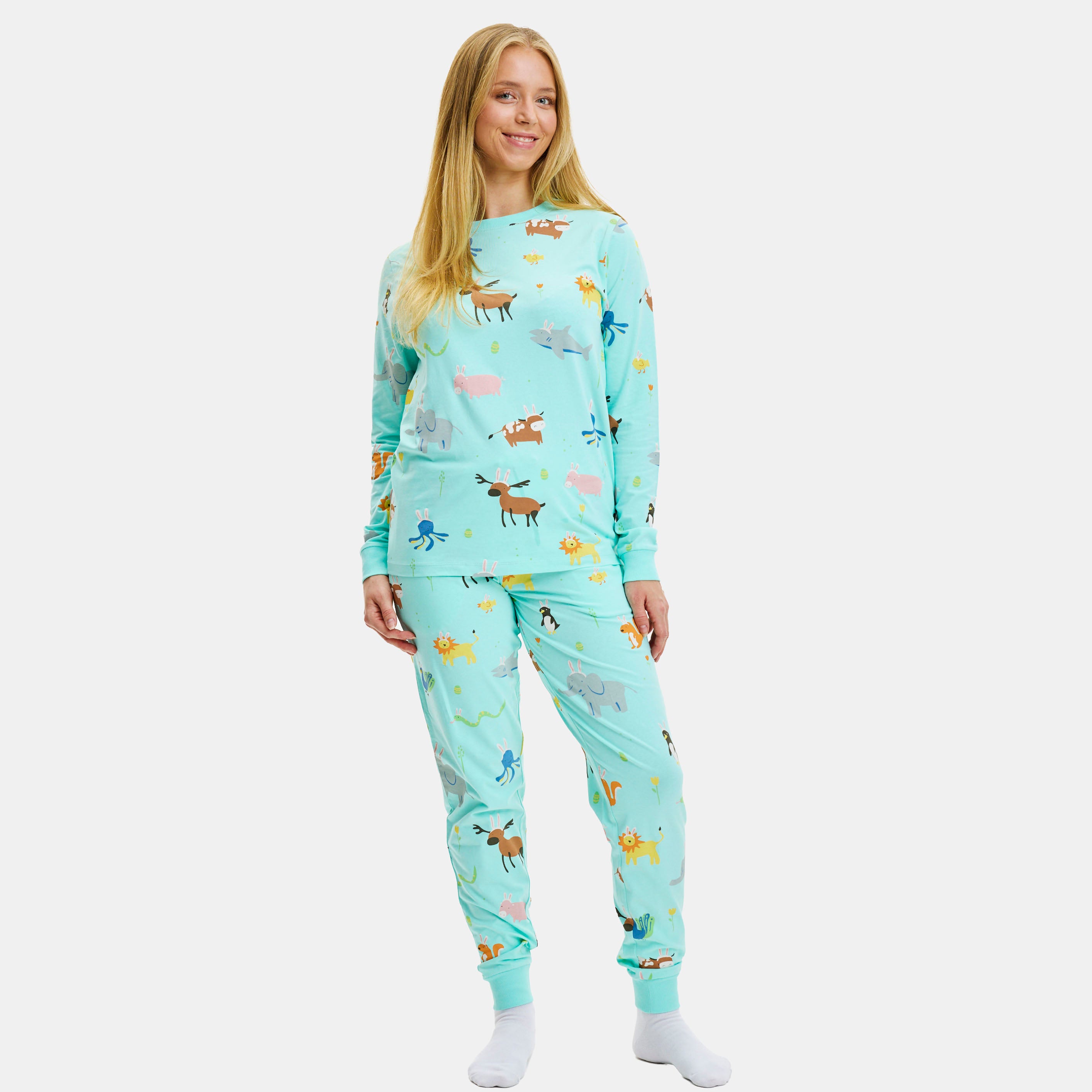 Falske kaniner pyjamas - Dame.